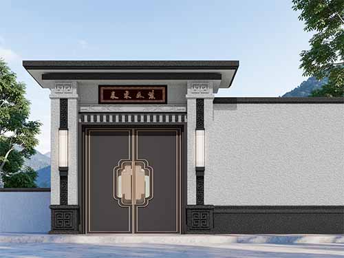 新中式紫气东来轻奢大气院门效果图
