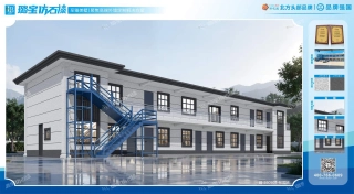 两层多开间现代实用自建房效果图